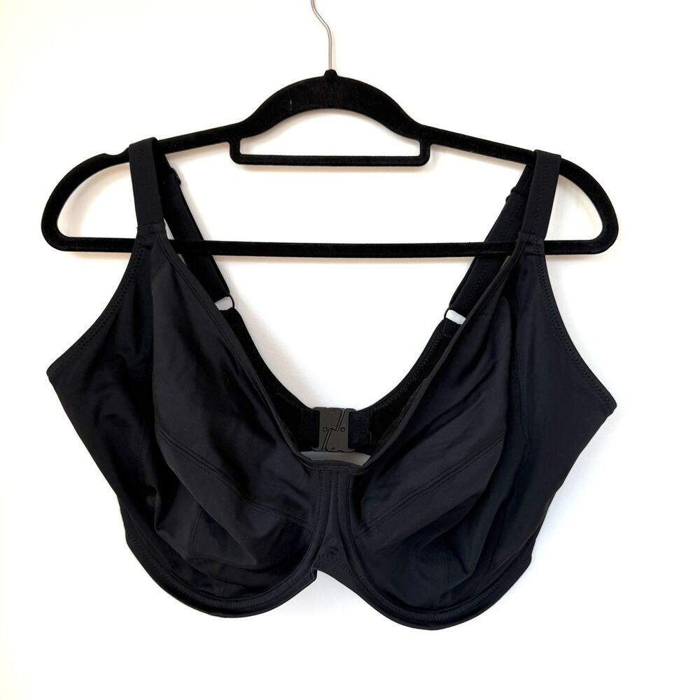 Elomi Essentials US 40M Black Plunge Underwire Bikini Top Style ES7504BLK - Picture 3 of 10